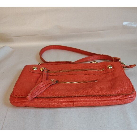 Linea Pelle Collection Crossbody Bag Womens Leather Gold Hardware Adjustable Str - Picture 3 of 13